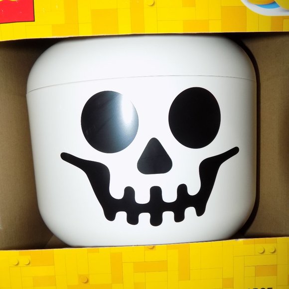 LEGO Large 9 x 10 Inch Plastic Storage HeadSkeleton Halloween NEW